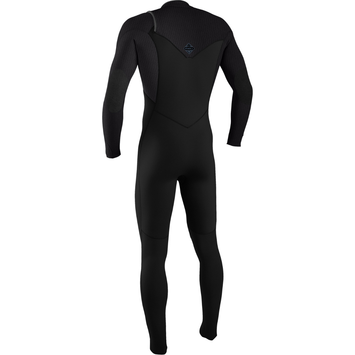 2025 O'Neill Junior Hyperfreak 5/4+mm Chest Zip Neopreno 5381 - Black / Temp Steel / Temp Steel
